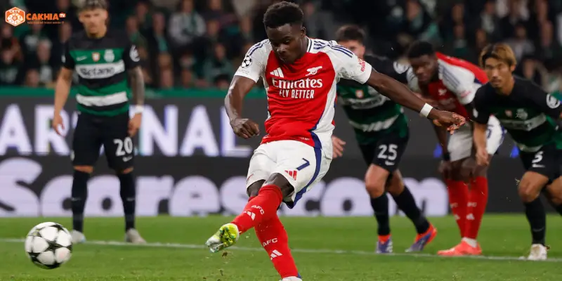 Các cầu thủ Arsenal pressing mạnh mẽ trước Sporting CP vs Arsenal